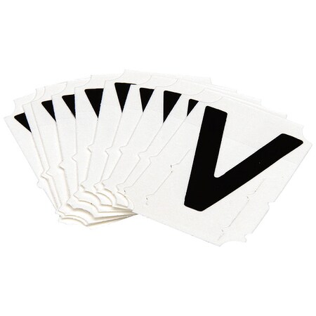 LetterLabel, Polyester, 2inH, 1-3/4inW, PK10 MPN:5050P-V