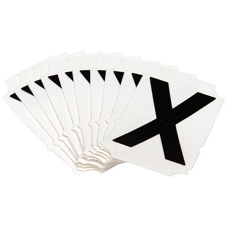 LetterLabel, Polyester, 2inH, 1-5/8inW, PK10 MPN:5050P-X