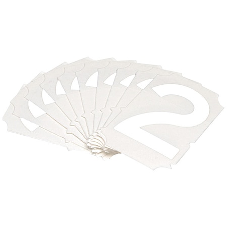NumberLabel, Polyester, 2inH, 1-5/8inW, PK10 MPN:5080P-2