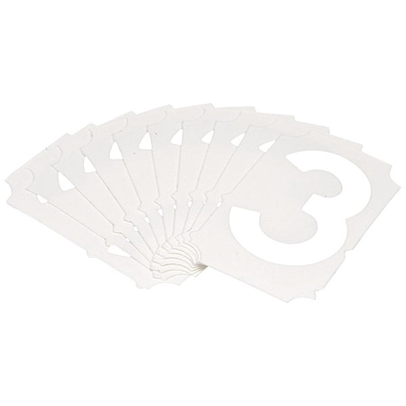 NumberLabel, Polyester, 2inH, 1-5/8inW, PK10 MPN:5080P-3