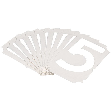 NumberLabel, Polyester, 2inH, 1-5/8inW, PK10 MPN:5080P-5