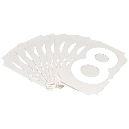 NumberLabel, Polyester, 2inH, 1-5/8inW, PK10 MPN:5080P-8