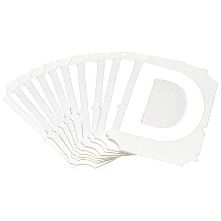 LetterLabel, Polyester, 2inH, 1-5/8inW, PK10 MPN:5080P-D