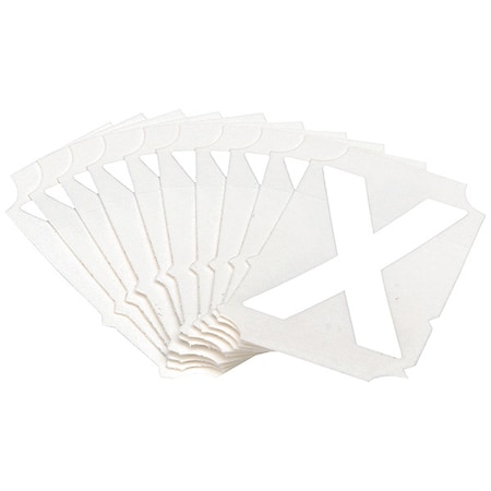 LetterLabel, Polyester, 2inH, 1-5/8inW, PK10 MPN:5080P-X