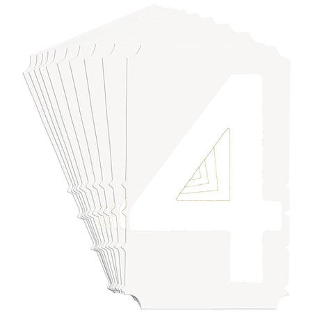 NumberLabel, Polyester, 3inH, 2-1/2inW, PK10 MPN:5130P-4