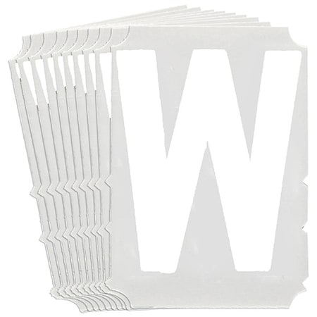 LetterLabel, Polyester, 3inH, 2-7/8inW, PK10 MPN:5130P-W