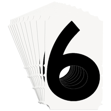 NumberLabel, Polyester, 4-3/4inH, 3inW, PK10 MPN:5140P-6