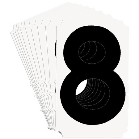 NumberLabel, Polyester, 4-3/4inH, 3inW, PK10 MPN:5140P-8