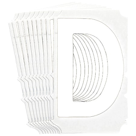 LetterLabel, Polyester, 4inH, 3inW, PK10 MPN:5170P-D