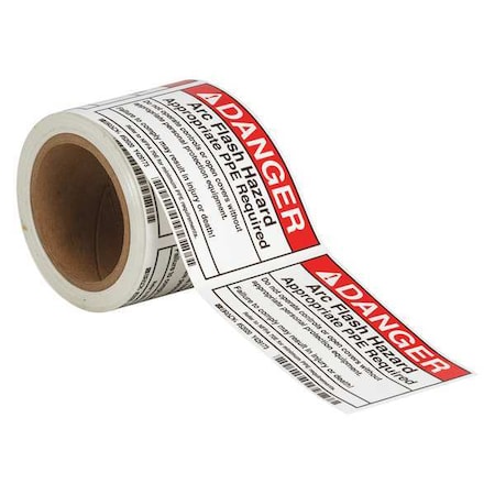 Arc Flash Protection Label, PK100, 52020 MPN:52020