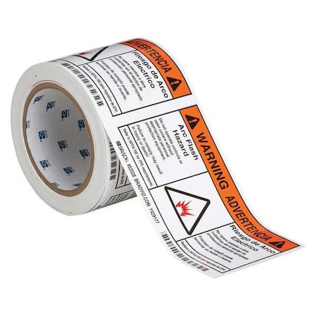 Arc Flash Protection Label, PK100, 52028 MPN:52028