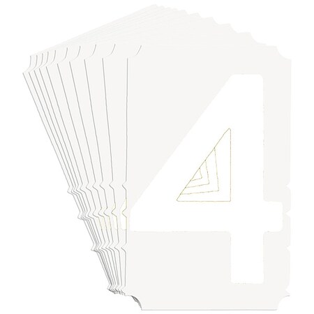 NumberLabel, Polyester, 6inH, 4-3/8inW, PK10 MPN:5210P-4
