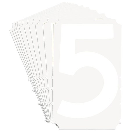 NumberLabel, Polyester, 6inH, 4-3/8inW, PK10 MPN:5210P-5