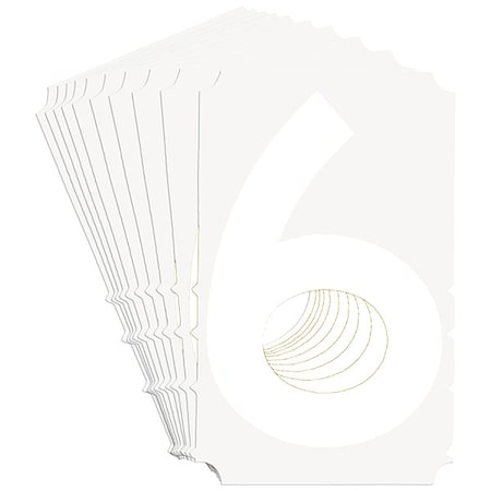 NumberLabel, Polyester, 6inH, 4-3/8inW, PK10 MPN:5210P-6