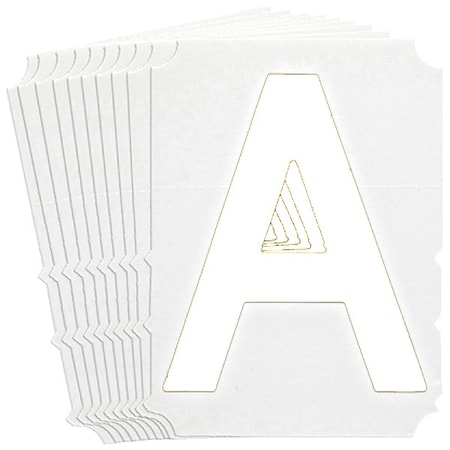 LetterLabel, Polyester, 6inH, 5-1/4inW, PK10 MPN:5210P-A