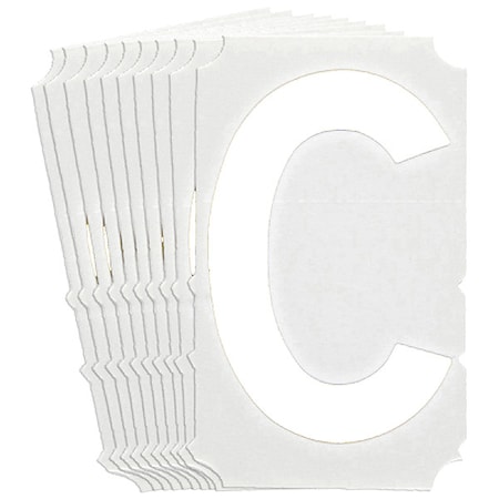 LetterLabel, Polyester, 6inH, 4-3/8inW, PK10 MPN:5210P-C