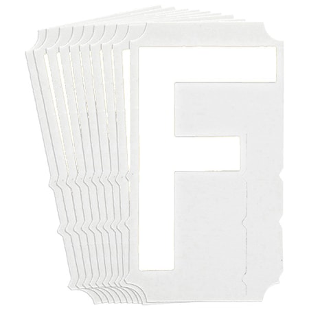 LetterLabel, Polyester, 6inH, 4inW, PK10 MPN:5210P-F
