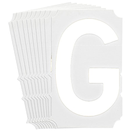 LetterLabel, Polyester, 6inH, 4-3/8inW, PK10 MPN:5210P-G