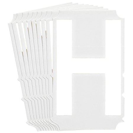 LetterLabel, Polyester, 6inH, 4-1/4inW, PK10 MPN:5210P-H