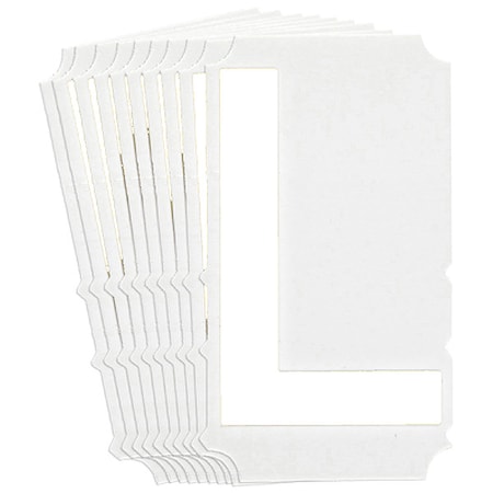LetterLabel, Polyester, 6inH, 4inW, PK10 MPN:5210P-L