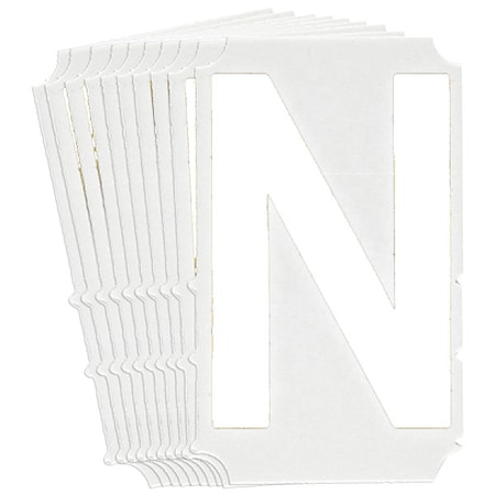 LetterLabel, Polyester, 6inH, 4-3/8inW, PK10 MPN:5210P-N