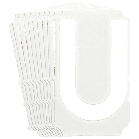 LetterLabel, Polyester, 6inH, 4-3/8inW, PK10 MPN:5210P-U