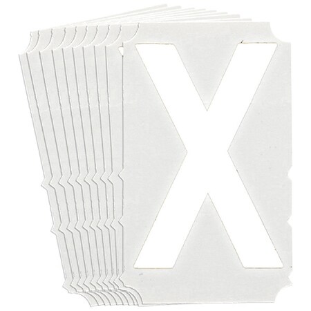 LetterLabel, Polyester, 6inH, 4-1/4inW, PK10 MPN:5210P-X