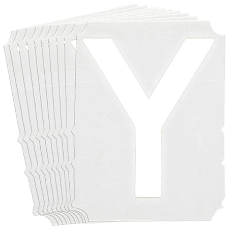 LetterLabel, Polyester, 6inH, 5-3/8inW, PK10 MPN:5210P-Y