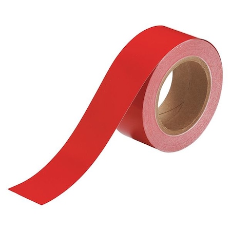 Pipe Marking Tape, Red, 2in W, 90ft Roll L MPN:55261