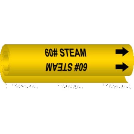 Pipe Marker, 60 lb Steam, Y, 1-1/2 to2-3/8 In MPN:5609-I
