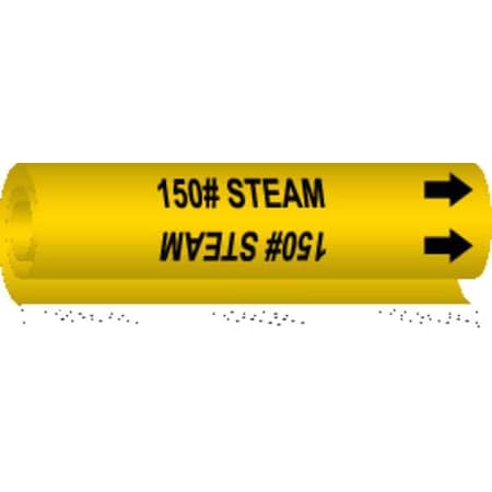 Pipe Marker, 150 lb Steam, Y, 1/2 to1-3/8 In MPN:5614-O