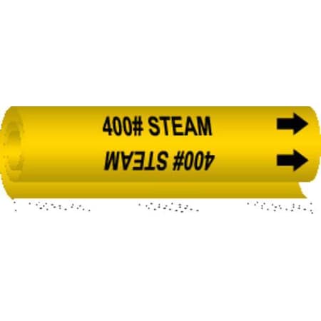 Pipe Marker, 400# Steam, 8 in H, 8 in W MPN:5619-I
