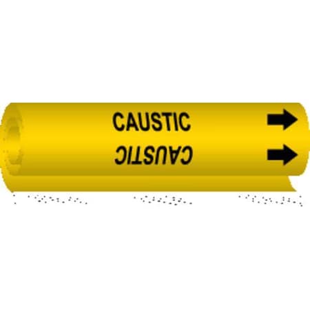 Pipe Marker, Caustic, Yel, 1-1/2 to2-3/8 In, 5643-I MPN:5643-I