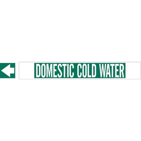 Pipe Mrkr, Domestic Cold Water, 8In orGrtr, 5673-HPHV MPN:5673-HPHV