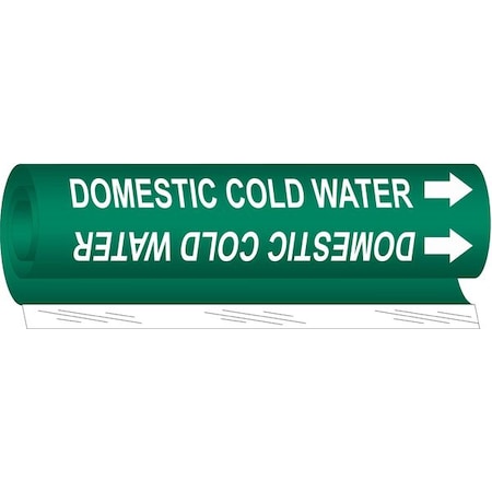 Pipe Marker, Domestic Cold Water, Green, 5673-I MPN:5673-I