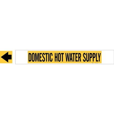 Pipe Marker, Domestic Hot Water Supply, Y, 5677-HPHV MPN:5677-HPHV