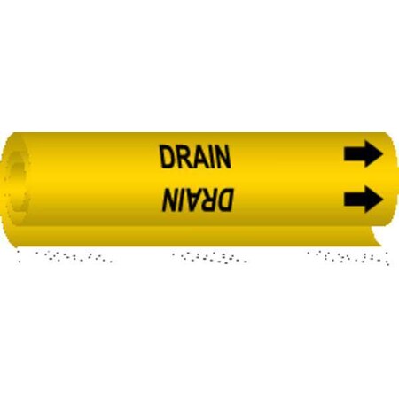 Pipe Marker, Drain, Yel, 1-1/2 to 2-3/8 In, 5679-I MPN:5679-I