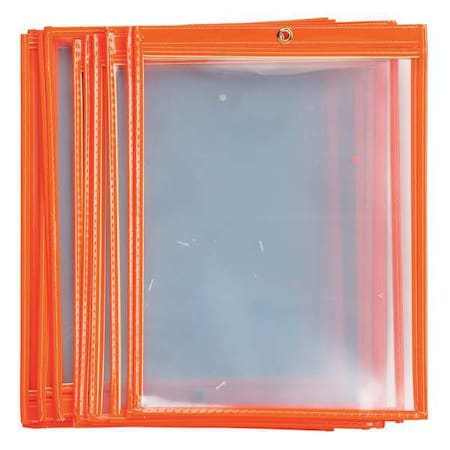 Shop Env, 12 x 9 In, Fluor Orn, Plstc, PK25 MPN:56946