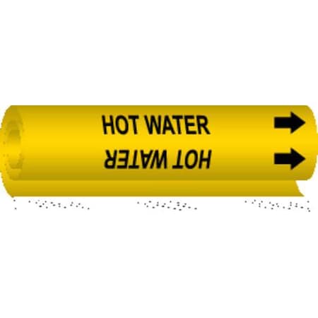 Pipe Marker, Hot Water, Y, 1-1/2 to2-3/8 In, 5707-I MPN:5707-I