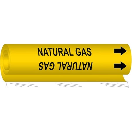 Pipe Marker, Natural Gas, Y, 1/2 to1-3/8 In MPN:5726-O