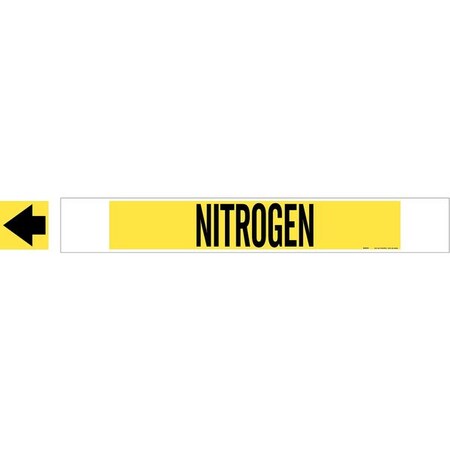 Pipe Marker, Nitrogen, Yel, 8 In or Greater MPN:5729-HPHV