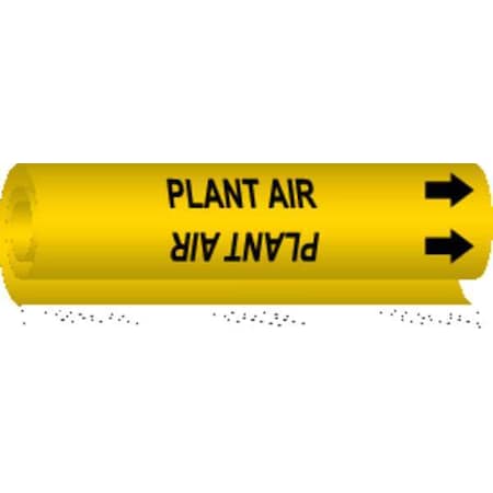 Pipe Marker, Plant Air, Yel, 1/2 to1-3/8 In MPN:5738-O