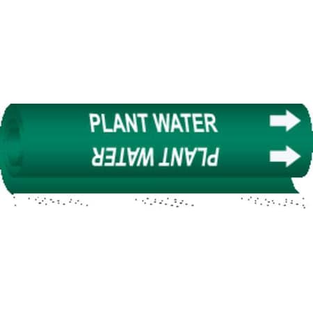Pipe Marker, Plant Water, Gn, 1/2to1-3/8 In MPN:5739-O