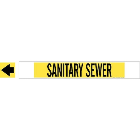 Pipe Marker, Sanitary Sewer, Y, 8 In orGrtr MPN:5755-HPHV