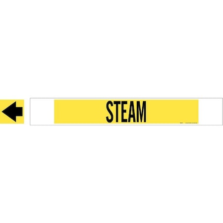 Pipe Marker, Steam, Yellow, 8 In or Greater, 5767-HPHV MPN:5767-HPHV
