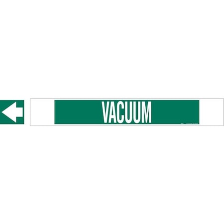 Pipe Marker, Vacuum, Green, 8 In or Greater MPN:5777-HPHV