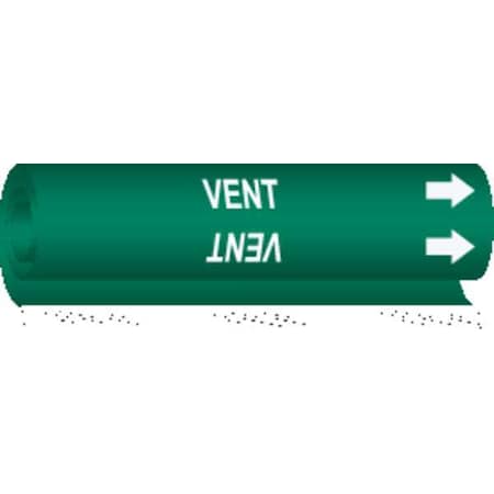 Pipe Marker, Vent, Green, 1-1/2 to 2-3/8 In MPN:5780-I