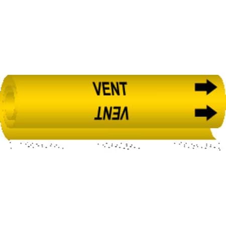Pipe Marker, Vent, Yel, 1-1/2 to 2-3/8 In, 5781-I MPN:5781-I