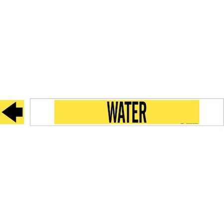 Pipe Marker, Water, Yellow, 8 In or Greater MPN:5787-HPHV