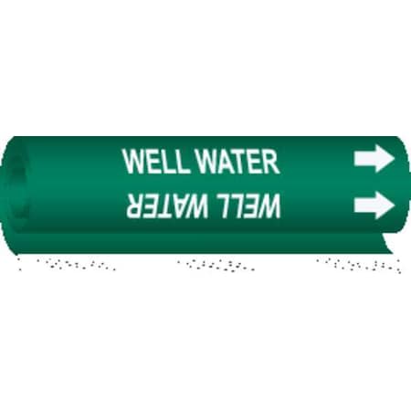 Pipe Marker, Well Water, Gn, 1/2 to1-3/8 In MPN:5790-O